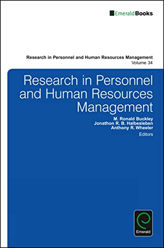 Imagen de archivo de Research in Personnel and Human Resources Management. Volume 34 a la venta por Blackwell's