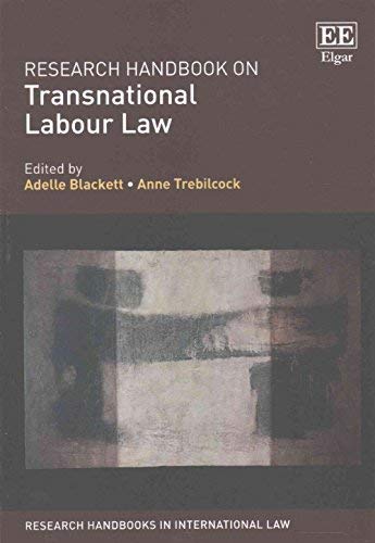 Imagen de archivo de Research Handbook on Transnational Labour Law a la venta por Blackwell's