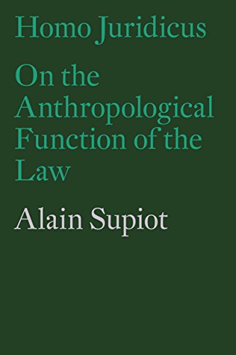 Beispielbild fr Homo Juridicus: On the Anthropological Function of the Law zum Verkauf von Powell's Bookstores Chicago, ABAA