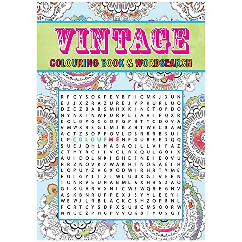 Stock image for North Parade 120 Page Adult A5 Colouring and Wordsearch Book - Vintage for sale by AwesomeBooks