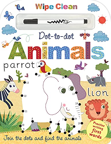 Stock image for Dot to Dot Animals (Wipe Clean Dot to Dot) for sale by Reuseabook