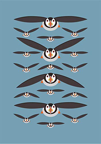 

I Like Birds: Flying Puffins Hardback Notebook