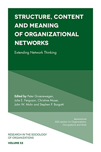 Imagen de archivo de Structure, Content and Meaning of Organizational Networks a la venta por Blackwell's