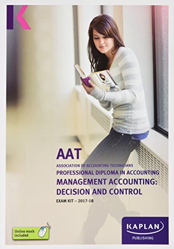 Beispielbild fr Management Accounting: Decision and Control - Exam Kit zum Verkauf von WorldofBooks