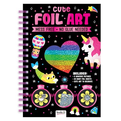 Beispielbild fr Bookoli Cute Foil Art Book for Children - Animal Arts and Crafts Activities - Colouring Book for Kids Age 4 to 6 Years - Foil Picture Craft - Includes 28 Sheets of Assorted Coloured Foils zum Verkauf von WorldofBooks