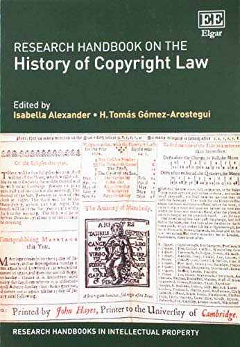 Beispielbild fr Research Handbook on the History of Copyright Law zum Verkauf von Blackwell's