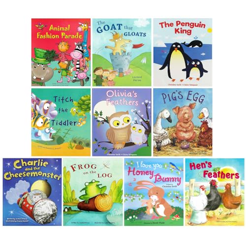 9781788242493: Exciting Stories: 10 Kids Picture Books Collection Set (Frog on the Log, Pig's Egg, Goat that Gloats, Penguin King, Titch the Tiddler, Hen's Feathers, Animal Fashion Parade and MORE!)