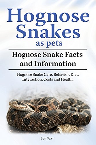 Stock image for Hognose Snakes as Pets. Hognose Snake Facts and Information. Hognose Snake Care, Behavior, Diet, Interaction, Costs and Health. (Paperback or Softback) for sale by BargainBookStores