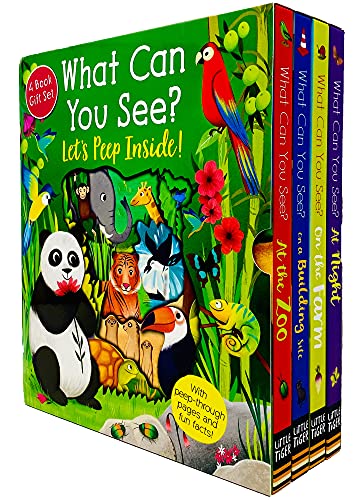 Beispielbild fr Peep Inside What Can You See? Series 4 Books Collection Box Set (At the Zoo, At Night, On the Farm & On a Building Site) zum Verkauf von WorldofBooks