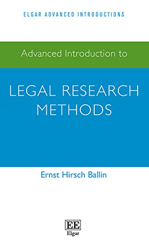 Beispielbild fr Advanced Introduction to Legal Research Methods zum Verkauf von Blackwell's