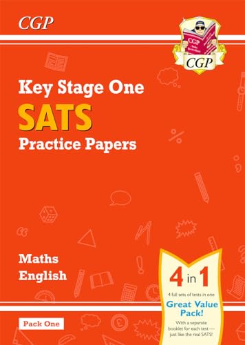 Beispielbild fr KS1 Maths and English SATS Practice Papers Pack (for end of year assessments) - Pack 1 (CGP KS1 SATS) zum Verkauf von WorldofBooks