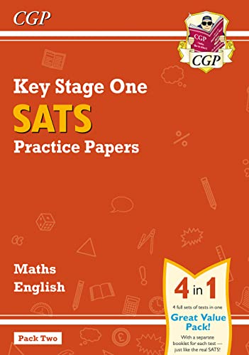 Beispielbild fr KS1 Maths and English SATS Practice Papers Pack (for the 2023 tests) - Pack 2 (CGP KS1 SATS) zum Verkauf von WorldofBooks