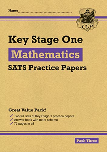 9781789081077: KS1 Maths SATS Practice Papers: Pack 3 (for end of year assessments) (CGP KS1 SATs Practice Papers)