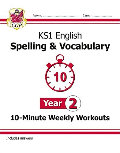 Stock image for KS1 Year 2 English 10-Minute Weekly Workouts: Spelling & Vocabulary (CGP Year 2 English) for sale by WorldofBooks