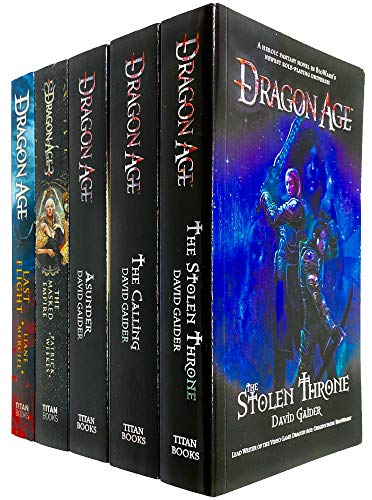 Imagen de archivo de Dragon Age 5 Books Series Collection Set by David Gaider (Stolen Throne, Calling, Asunder, Masked Empire & Last Fight) a la venta por Books Unplugged