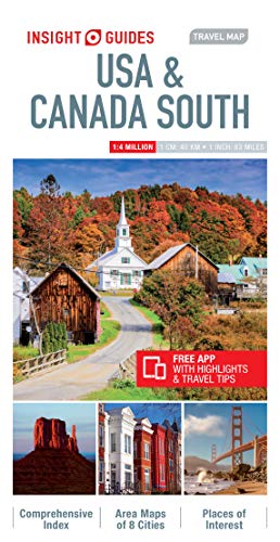Beispielbild fr Insight Guides Travel Map USA &amp; Canada South (Insight Maps) zum Verkauf von Blackwell's
