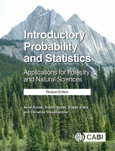 Imagen de archivo de Introductory Probability and Statistics: Applications for Forestry and Natural Sciences a la venta por Books From California