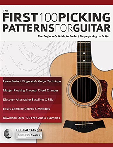 Stock image for The First 100 Picking Patterns for Guitar: The Beginners Guide to Perfect Fingerpicking on Guitar (Beginner Guitar Books) for sale by HPB-Emerald