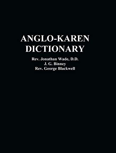 Beispielbild fr Anglo-Karen Dictionary zum Verkauf von GreatBookPrices