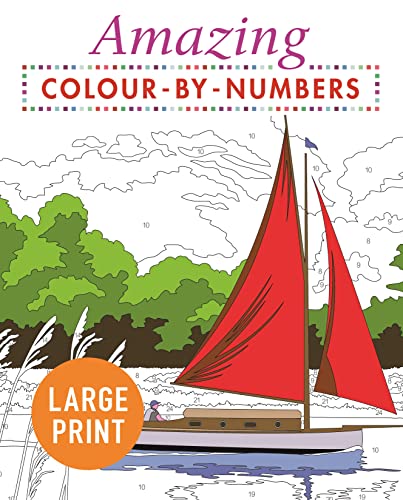 Beispielbild fr Amazing Colour-by-Numbers Large Print (Arcturus Large Print Colour by Numbers Collection, 1) zum Verkauf von WorldofBooks