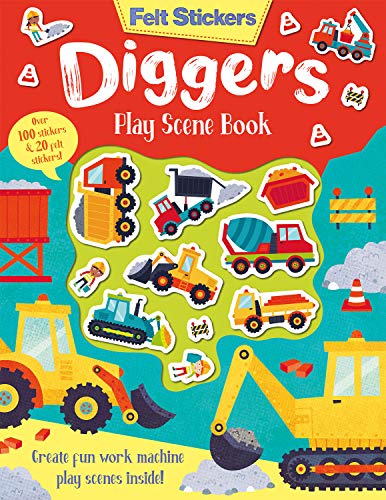 9781789585162: Felt Stickers Diggers Play Scene Book