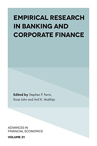 Stock image for Empirical Research in Banking and Corporate Finance for sale by Blackwell's