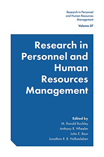 Beispielbild fr Research in Personnel and Human Resources Management. Volume 37 zum Verkauf von Blackwell's