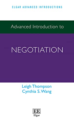 9781789909111: Advanced Introduction to Negotiation (Elgar Advanced Introductions series)