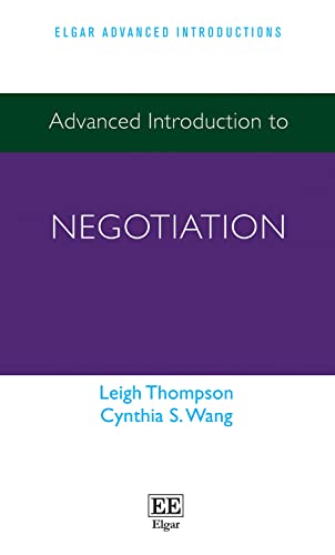 Imagen de archivo de Advanced Introduction to Negotiation a la venta por Blackwell's