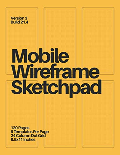 9781790291731: Mobile Wireframe Sketchpad: Yellow
