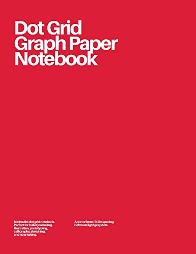 9781790980260: Dot Grid Graph Paper Notebook: Red (Simple)