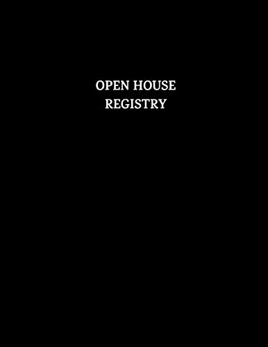 Stock image for Open House Registry: Guest and Visitors Sign In Book (black) for sale by Hippo Books