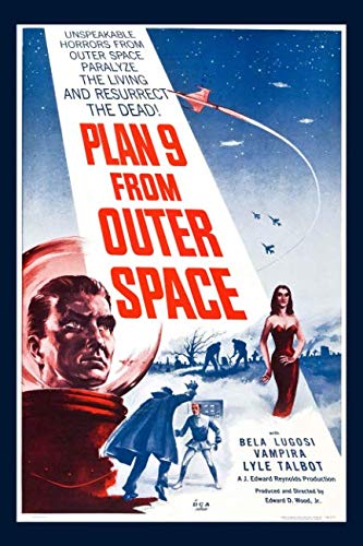 Stock image for Plan 9 From Outer Space Retro Science Fiction Movie Poster Journal: Vintage Sci Fi Horror Film Notebook for sale by Revaluation Books