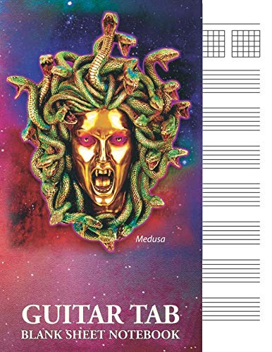 Beispielbild fr Guitar Tab Blank Sheet Notebook: 'Medusa': 6-Line (6-String) Tablature Music Notation Workbook zum Verkauf von Revaluation Books