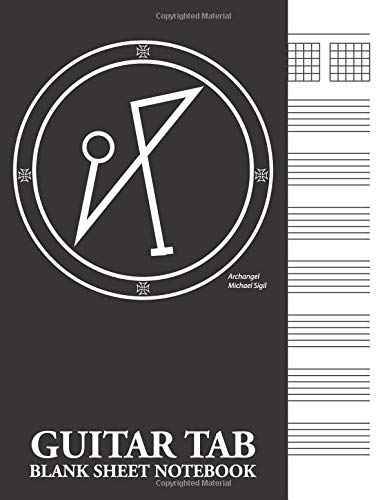 Beispielbild fr Archangel Michael Sigil Guitar Tab Blank Sheet Notebook: 6-Line (6-String) Tablature Music Notation Workbook zum Verkauf von Revaluation Books