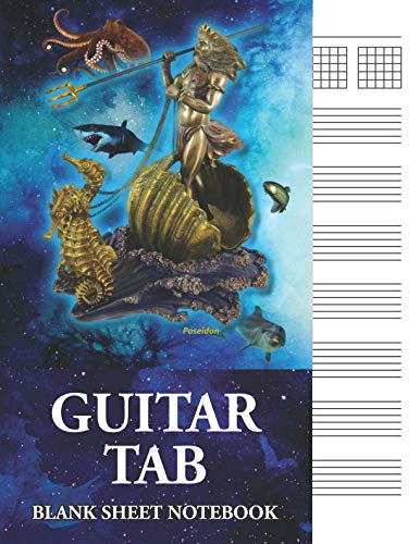 Beispielbild fr Poseidon Guitar Tab Blank Sheet Notebook: 6-Line (6-String) Tablature Music Notation Workbook zum Verkauf von Revaluation Books