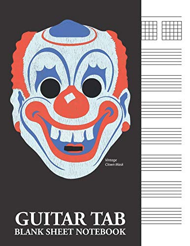 Beispielbild fr Vintage Clown Mask Guitar Tab Blank Sheet Notebook: 6-Line (6-String) Tablature Music Notation Workbook zum Verkauf von Revaluation Books