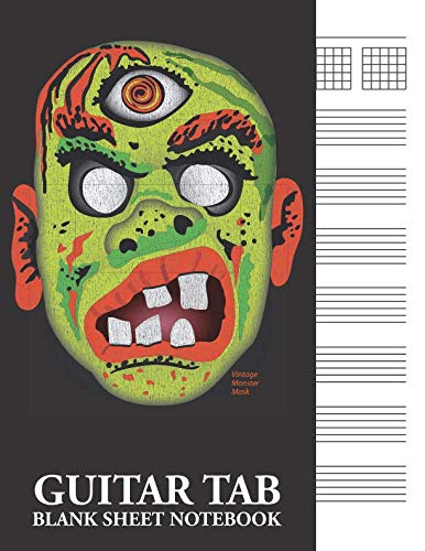 Beispielbild fr Vintage Monster Mask Guitar Tab Blank Sheet Notebook: 6-Line (6-String) Tablature Music Notation Workbook zum Verkauf von Revaluation Books
