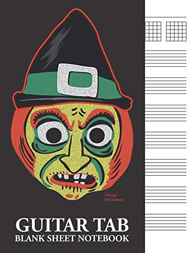 Beispielbild fr Vintage Witch Mask Guitar Tab Blank Sheet Notebook: 6-Line (6-String) Tablature Music Notation Workbook zum Verkauf von Revaluation Books