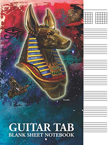 Beispielbild fr Anubis Guitar Tab Blank Sheet Notebook: 6-Line (6-String) Tablature Music Notation Workbook zum Verkauf von Revaluation Books