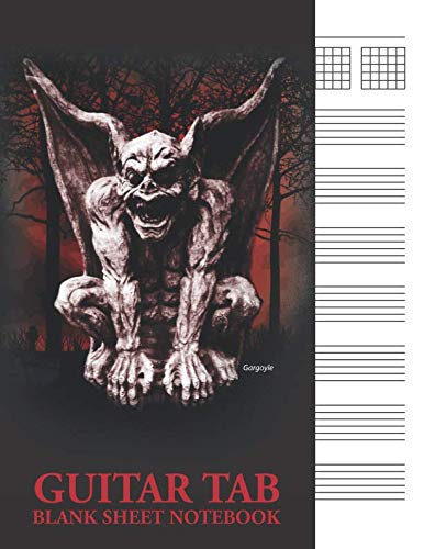Beispielbild fr Gargoyle Guitar Tab Blank Sheet Notebook: 6-Line (6-String) Tablature Music Notation Workbook zum Verkauf von Revaluation Books