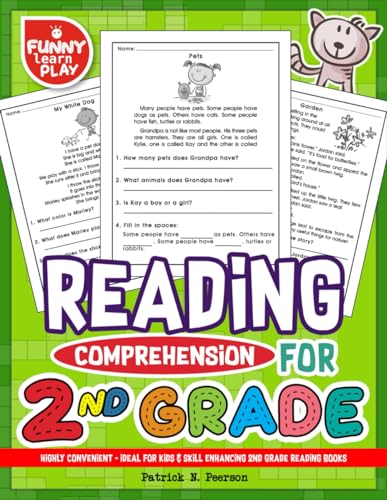 Stock image for Reading Comprehension Grade 2: Highly Convenient - Ideal for Kids Skill Enhancing 2nd Grade Reading Books (Reading Comprehension Grade 1, 2, 3 Series) for sale by Big Bill's Books