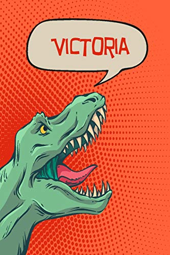 Stock image for Victoria: Dino Draw And Write Personalized Name Notebook Journal Diary Sketchbook With 120 Lined Pages [Soft Cover ] for sale by booksXpress