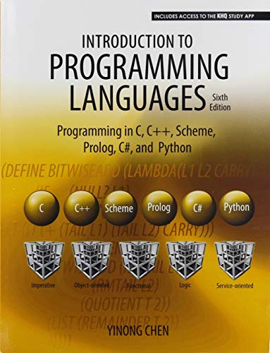 Stock image for Introduction to Programming Languages: Programming in C C++ Scheme Prolog C# and Python for sale by HPB-Red
