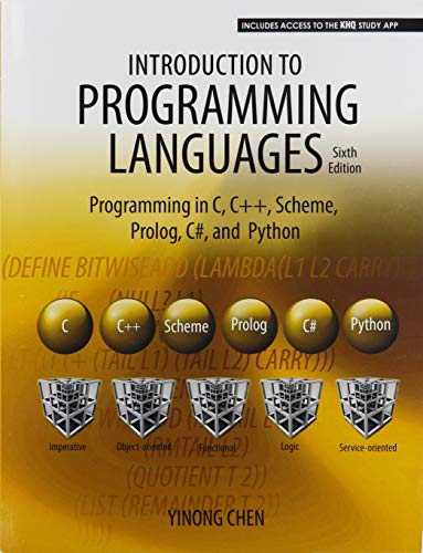 Stock image for Introduction to Programming Languages: Programming in C C++ Scheme Prolog C# and Python for sale by Byrd Books