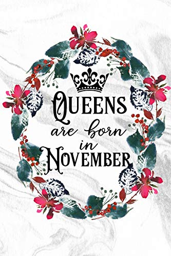 Imagen de archivo de Queens are Born in November: Marble Flower Journal for Women | Lined Diary Keepsake Gift | Compact 6x9 100 Pages | Birthday Month Notebook [Soft Cover ] a la venta por booksXpress