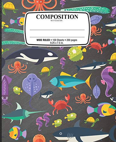 Imagen de archivo de Composition Notebook: Notebook for School Office home Student Teacher Use Wide Ruled ? 100 Sheets ? 200 Pages ? 9 1/4 x 7 1/2 in. / 24.77 x 19.0cm a la venta por Save With Sam