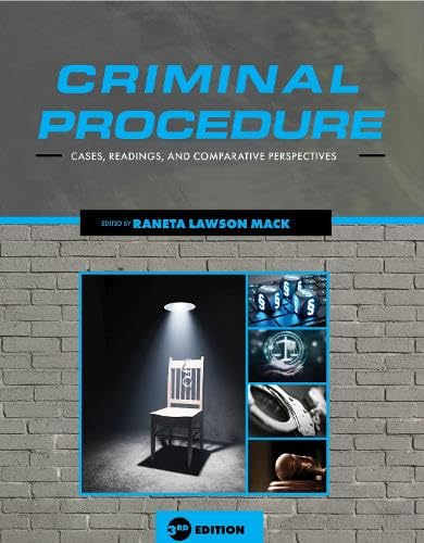 Beispielbild fr Criminal Procedure: Cases, Readings, and Comparative Perspectives zum Verkauf von BooksRun