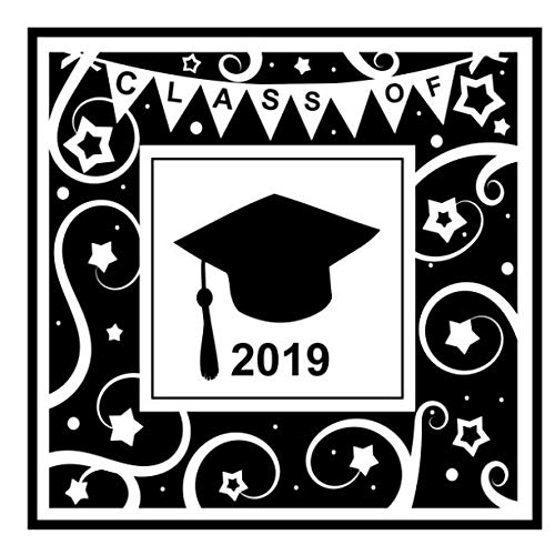 Stock image for Class of 2019: Blank Graduation Book: grad guest book, college or school graduate memory book, scrapbook or autograph book. 2019 Graduation party guestbook (8.5x8.5, Black & White) for sale by Revaluation Books