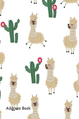 Stock image for Address Book: Include Alphabetical Index With Cute alpaca and cactus seamless cover for sale by Ergodebooks